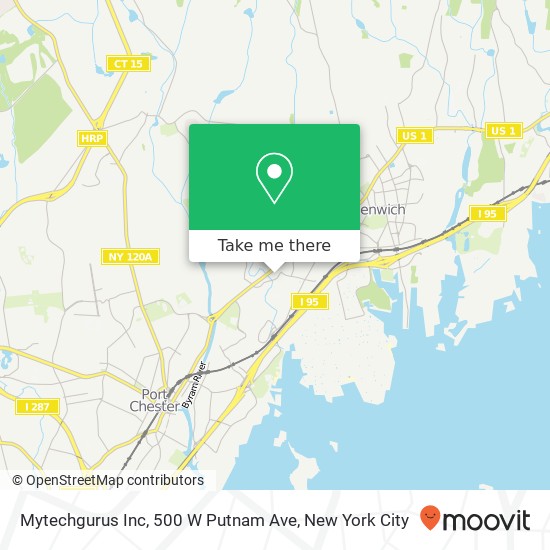 Mapa de Mytechgurus Inc, 500 W Putnam Ave