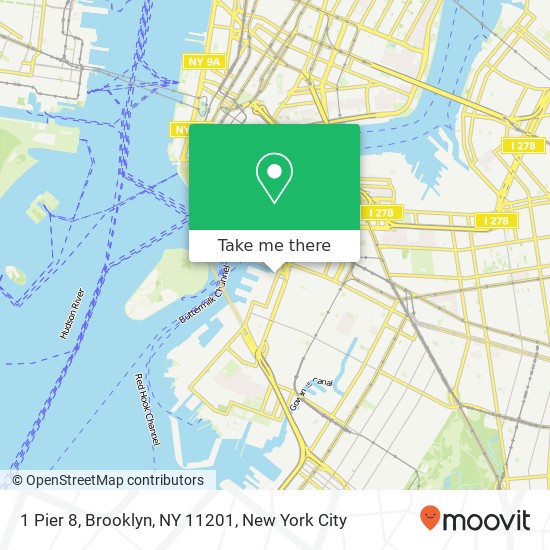 Mapa de 1 Pier 8, Brooklyn, NY 11201