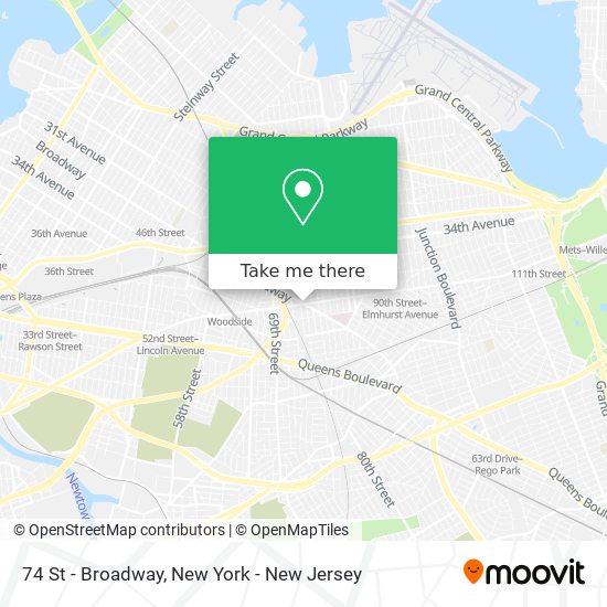 74 St - Broadway map