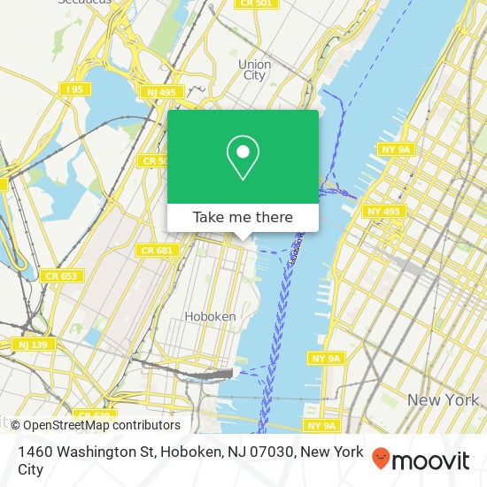 1460 Washington St, Hoboken, NJ 07030 map