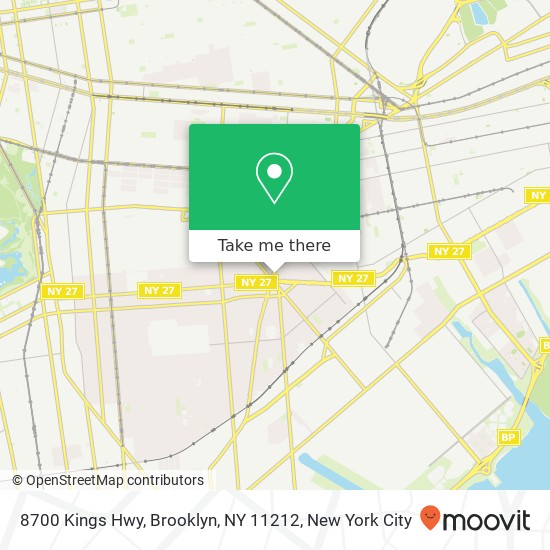 Mapa de 8700 Kings Hwy, Brooklyn, NY 11212