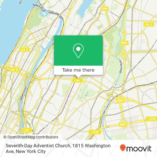 Seventh-Day Adventist Church, 1815 Washington Ave map