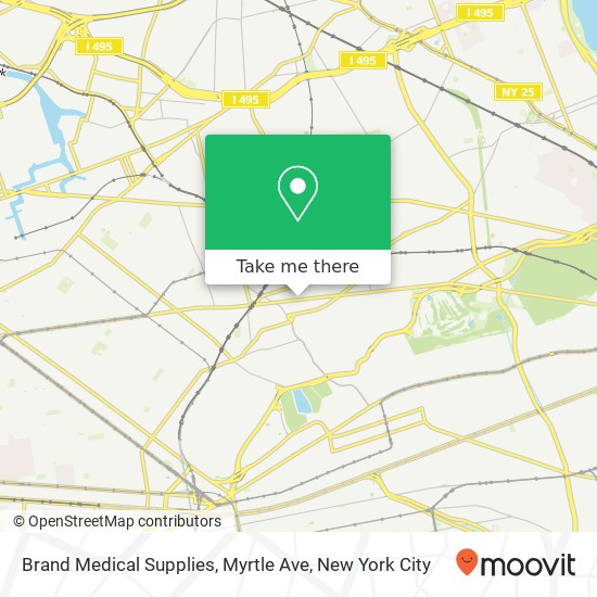 Mapa de Brand Medical Supplies, Myrtle Ave