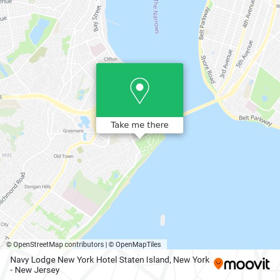 Mapa de Navy Lodge New York Hotel Staten Island