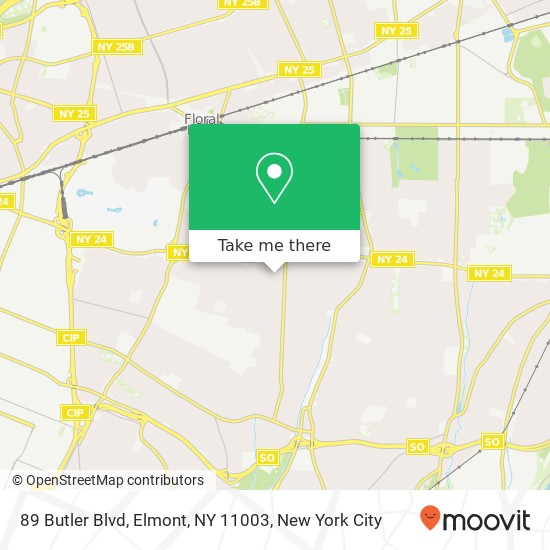 89 Butler Blvd, Elmont, NY 11003 map