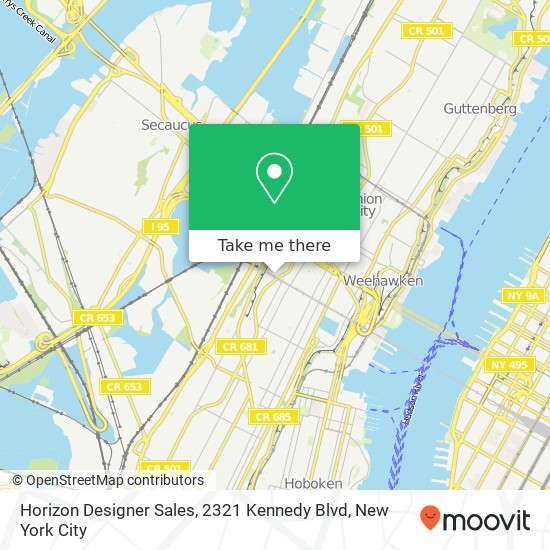 Mapa de Horizon Designer Sales, 2321 Kennedy Blvd