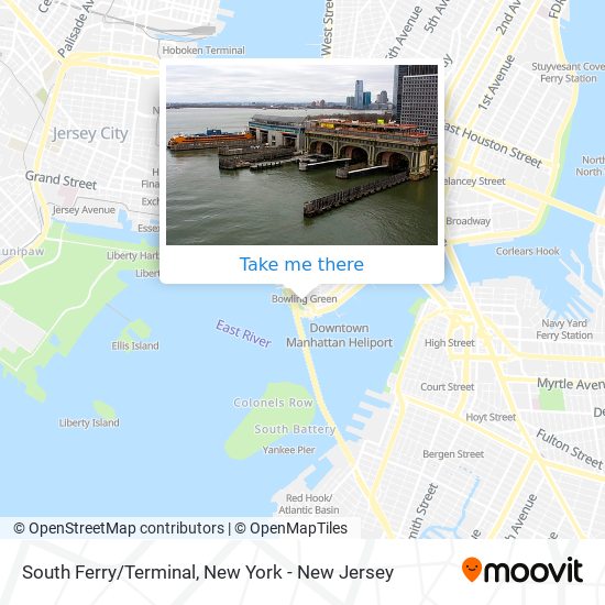 How to get to South Ferry/Terminal in Manhattan by Subway, Bus or Train?