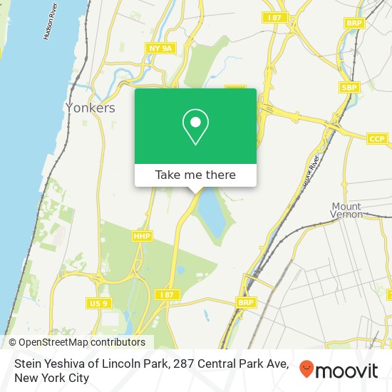 Stein Yeshiva of Lincoln Park, 287 Central Park Ave map