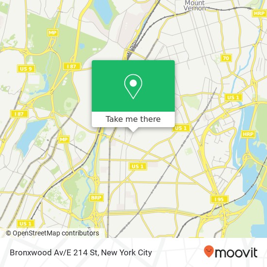 Mapa de Bronxwood Av/E 214 St
