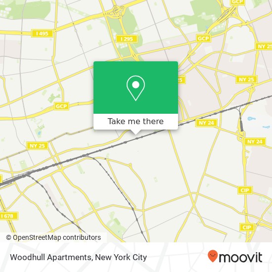 Woodhull Apartments map