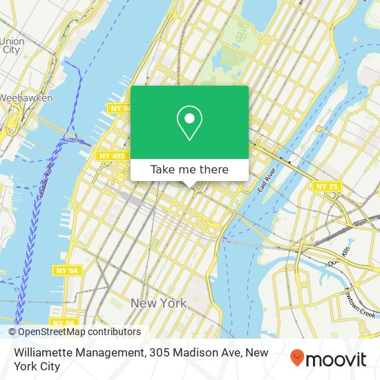 Williamette Management, 305 Madison Ave map