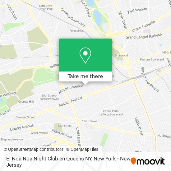Mapa de El Noa Noa Night Club en Queens NY