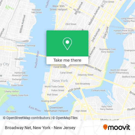 Mapa de Broadway Net