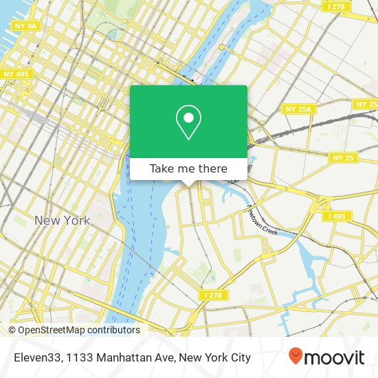 Mapa de Eleven33, 1133 Manhattan Ave