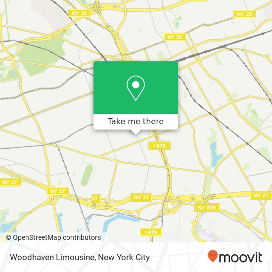 Woodhaven Limousine map