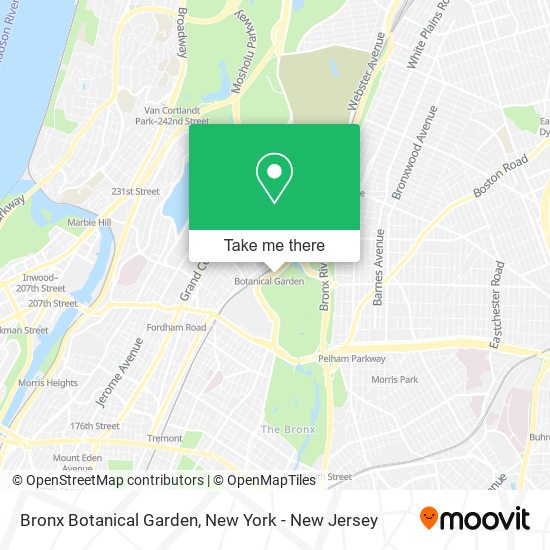 Mapa de Bronx Botanical Garden