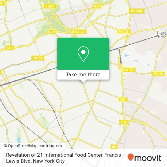 Mapa de Revelation of 21 International Food Center, Francis Lewis Blvd