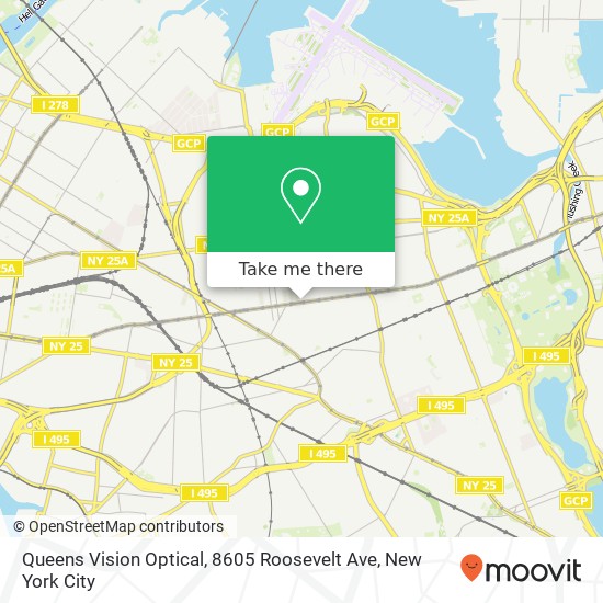 Queens Vision Optical, 8605 Roosevelt Ave map