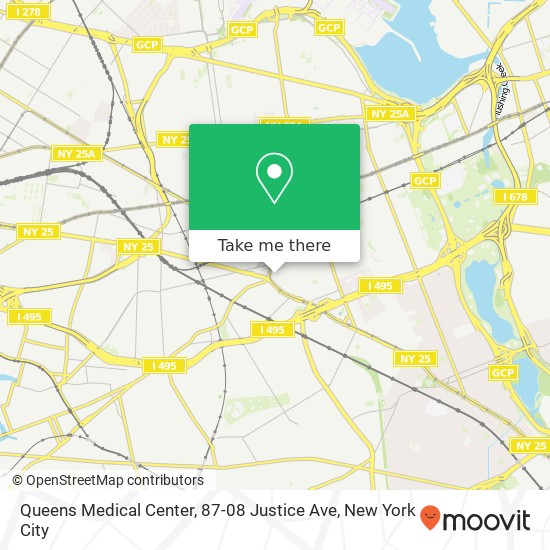 Mapa de Queens Medical Center, 87-08 Justice Ave