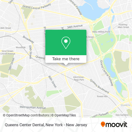 Queens Center Dental map