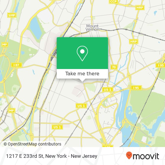Mapa de 1217 E 233rd St
