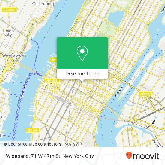 Wideband, 71 W 47th St map