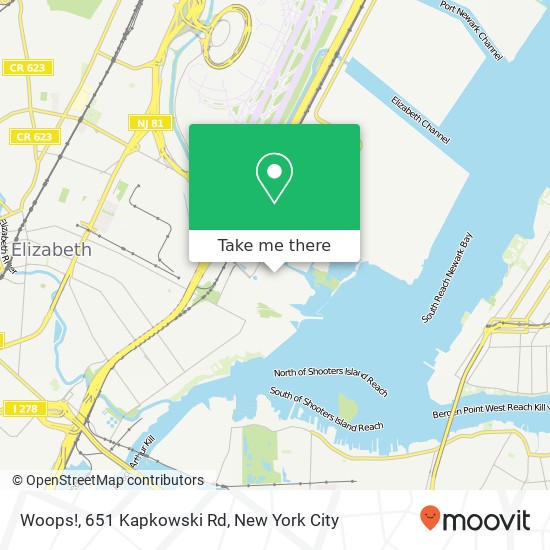 Mapa de Woops!, 651 Kapkowski Rd