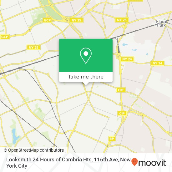 Locksmith 24 Hours of Cambria Hts, 116th Ave map