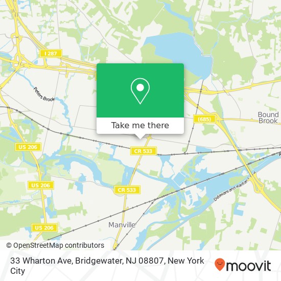 33 Wharton Ave, Bridgewater, NJ 08807 map
