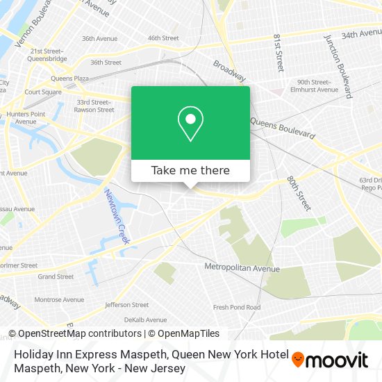 Mapa de Holiday Inn Express Maspeth, Queen New York Hotel Maspeth