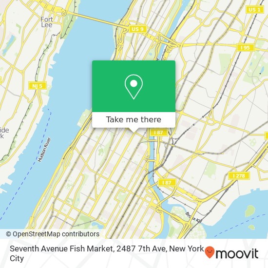 Mapa de Seventh Avenue Fish Market, 2487 7th Ave