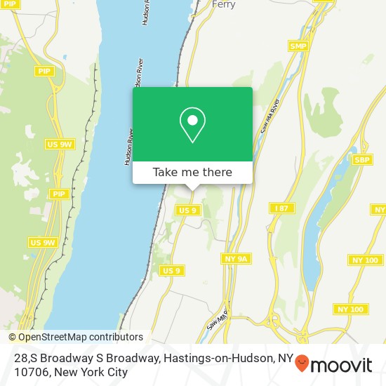 Mapa de 28,S Broadway S Broadway, Hastings-on-Hudson, NY 10706