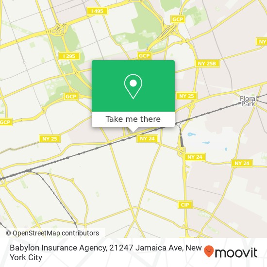Mapa de Babylon Insurance Agency, 21247 Jamaica Ave