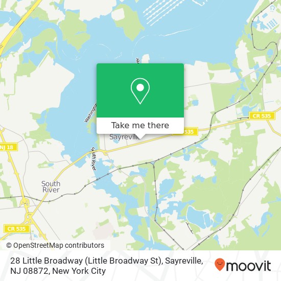 28 Little Broadway (Little Broadway St), Sayreville, NJ 08872 map