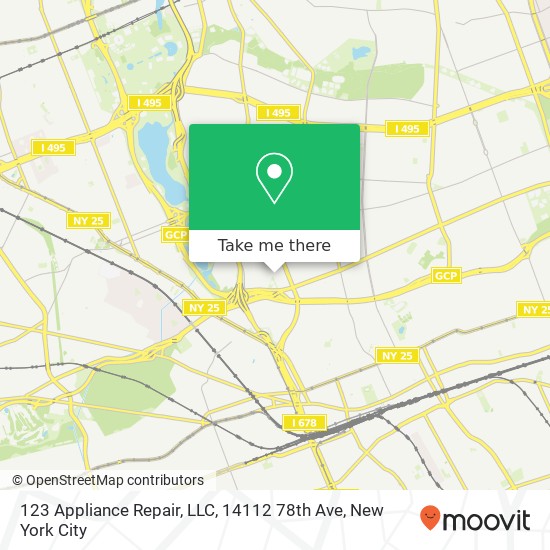 Mapa de 123 Appliance Repair, LLC, 14112 78th Ave