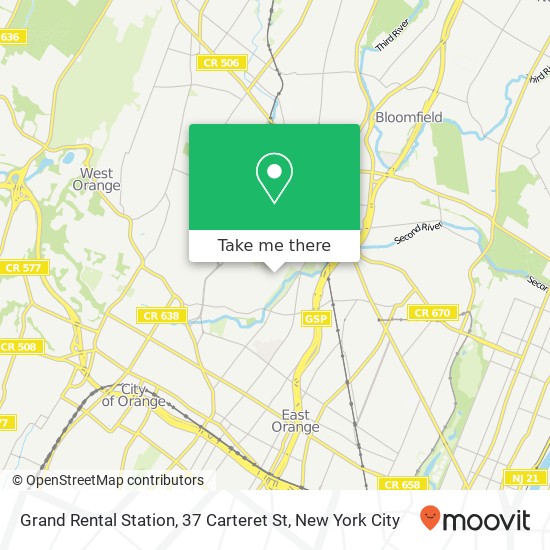 Mapa de Grand Rental Station, 37 Carteret St