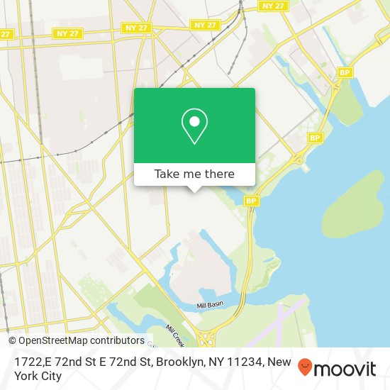 1722,E 72nd St E 72nd St, Brooklyn, NY 11234 map