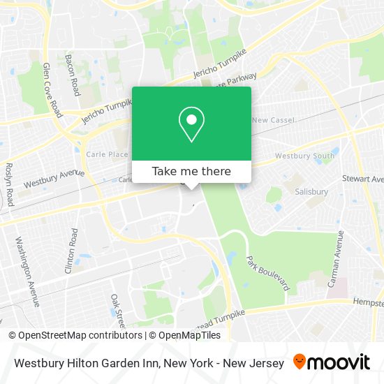 Mapa de Westbury Hilton Garden Inn