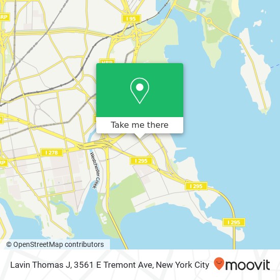Mapa de Lavin Thomas J, 3561 E Tremont Ave