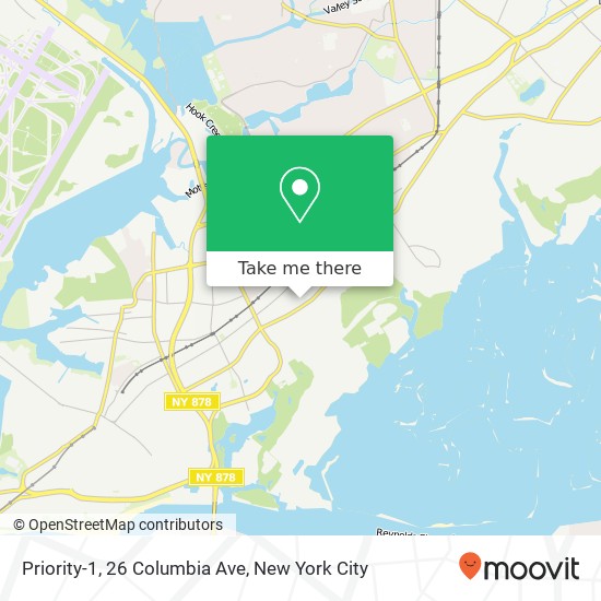 Mapa de Priority-1, 26 Columbia Ave