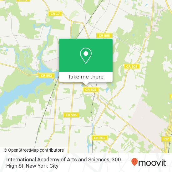 Mapa de International Academy of Arts and Sciences, 300 High St