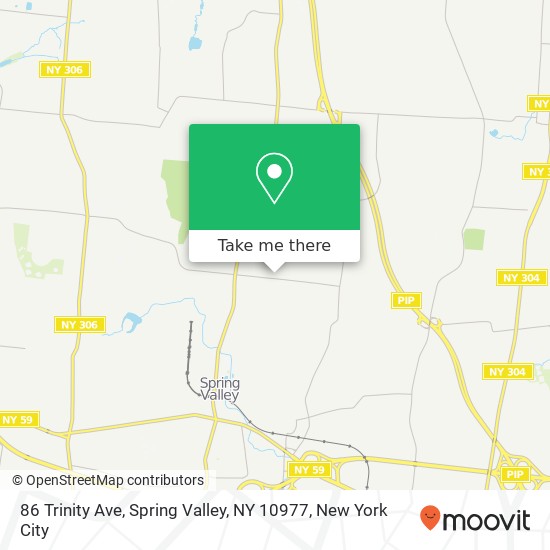 Mapa de 86 Trinity Ave, Spring Valley, NY 10977