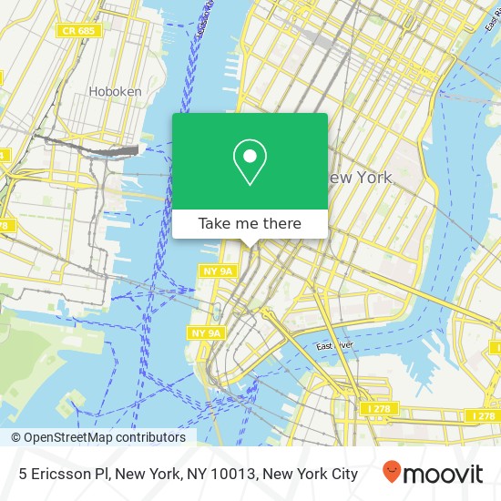 5 Ericsson Pl, New York, NY 10013 map