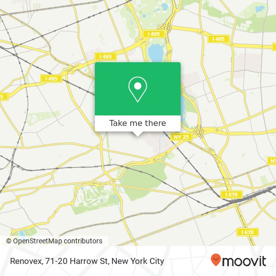 Mapa de Renovex, 71-20 Harrow St