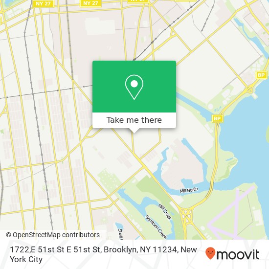 1722,E 51st St E 51st St, Brooklyn, NY 11234 map