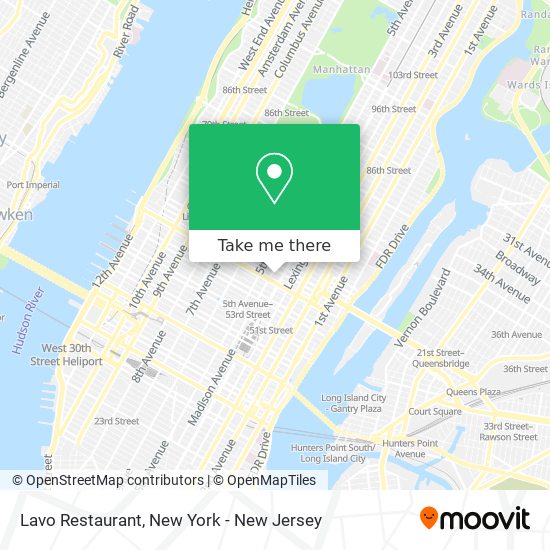 Lavo Restaurant map