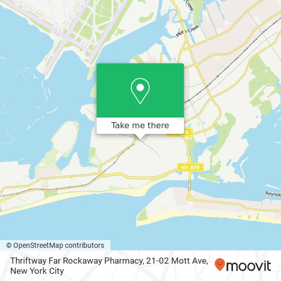 Mapa de Thriftway Far Rockaway Pharmacy, 21-02 Mott Ave