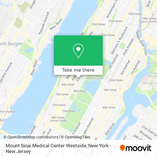Mount Sinai Medical Center Westside map