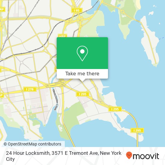 Mapa de 24 Hour Locksmith, 3571 E Tremont Ave