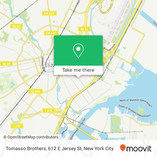 Tomasso Brothers, 612 E Jersey St map